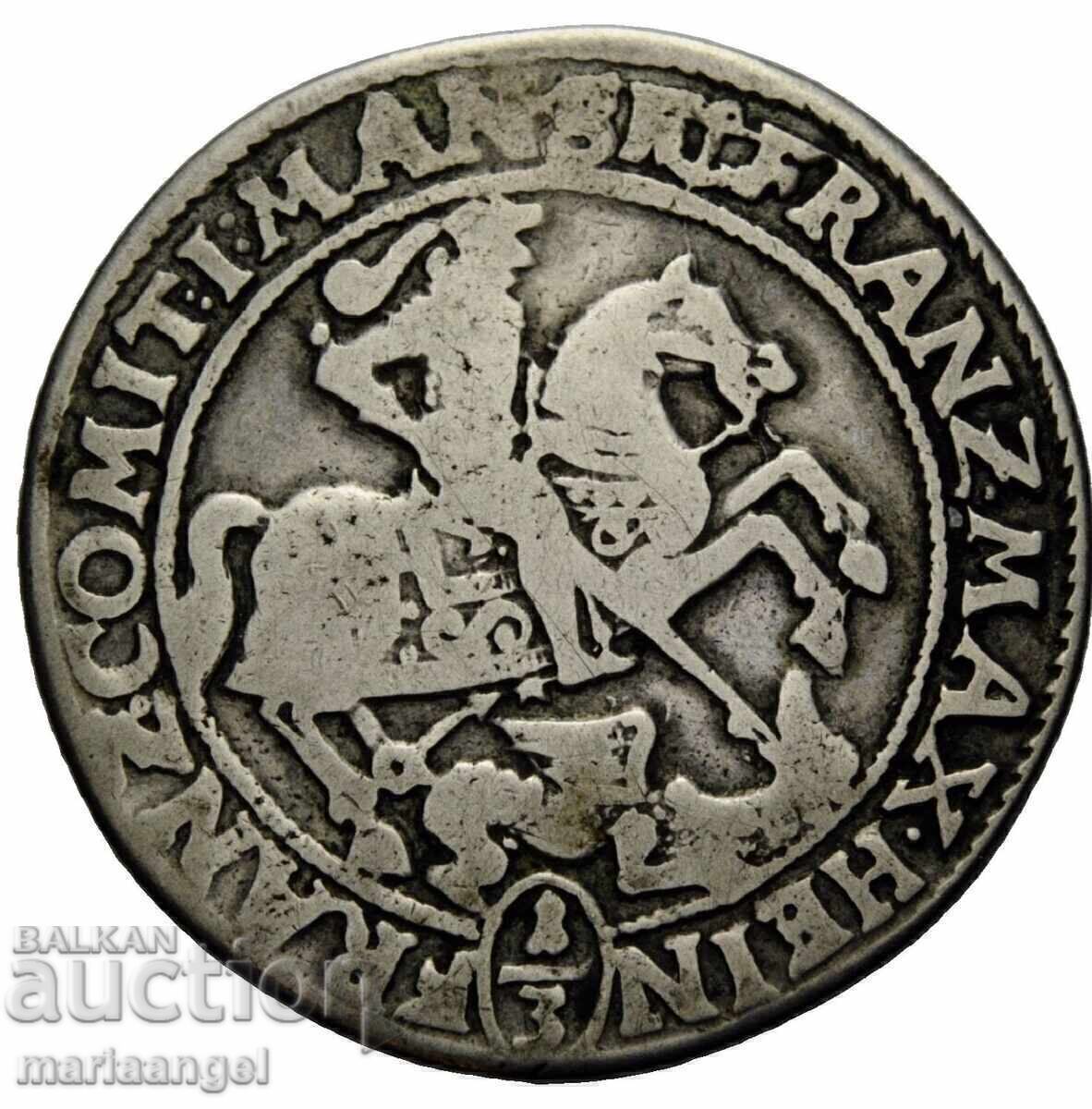 Auction  Mansfeld 1/3 Thaler 1672 Germany Franz Maximilian