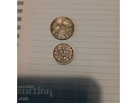 1 lev και 2 leva 1925g με και χωρίς ελιά