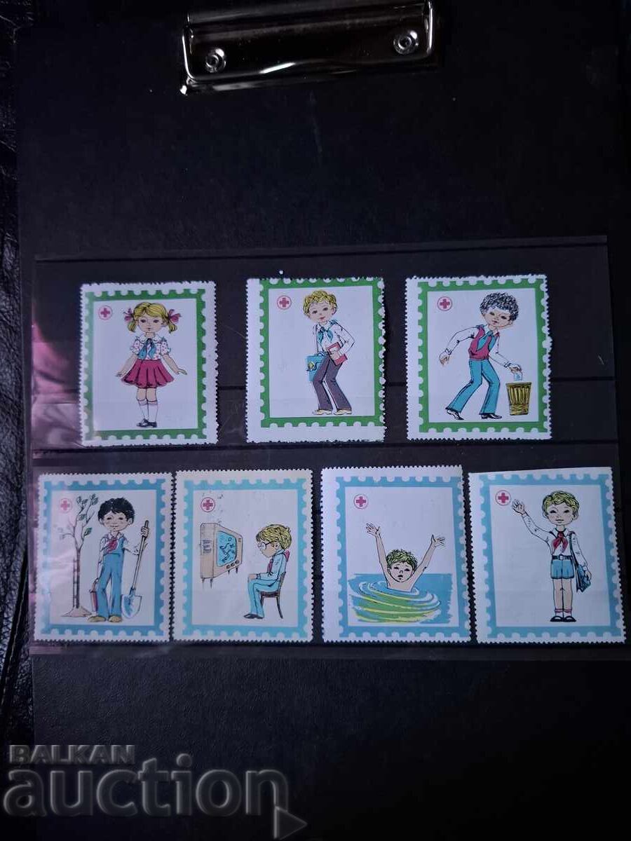 STOCK MARKS - RED CROSS/7 PIECES STOCK MARKS - RED CROSS/7 PIECES