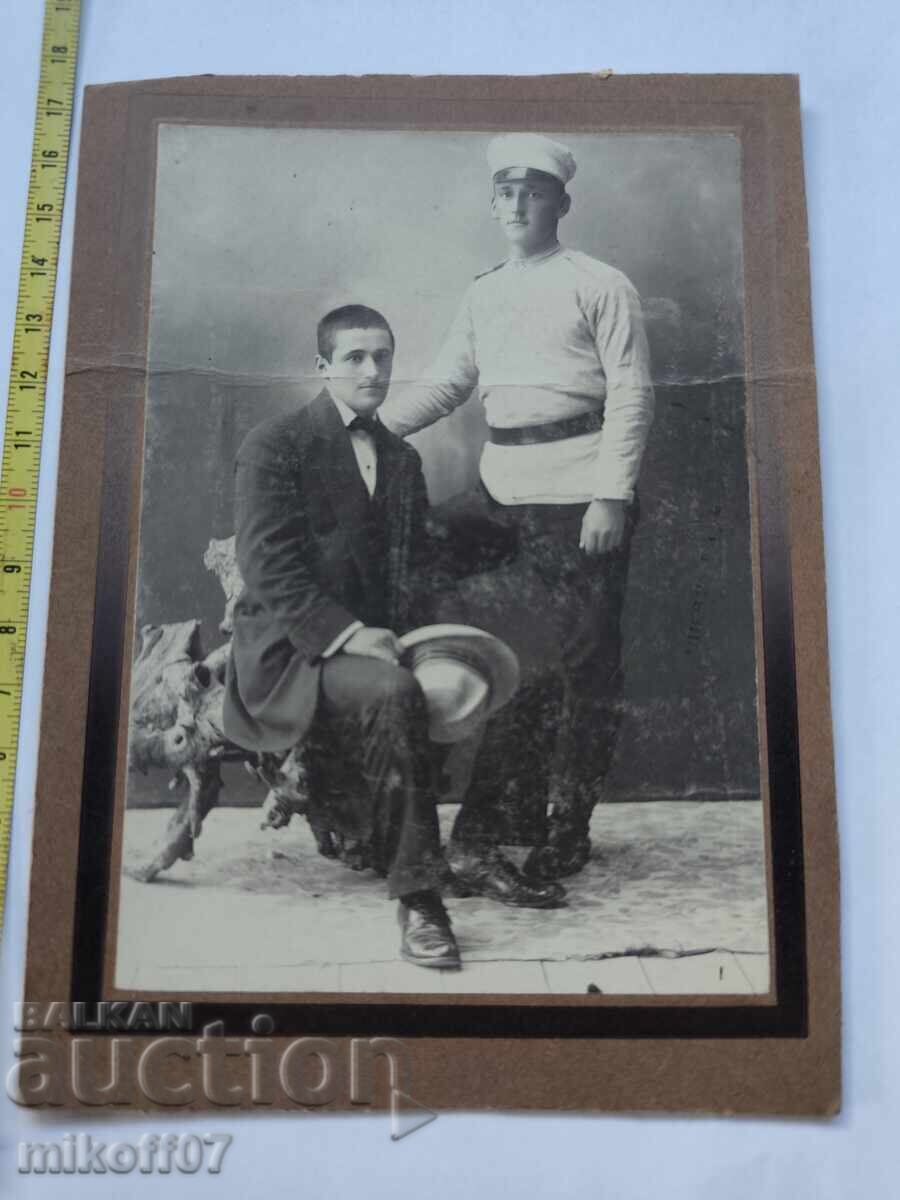 Снимка картон фотография Войник Коган Сливен