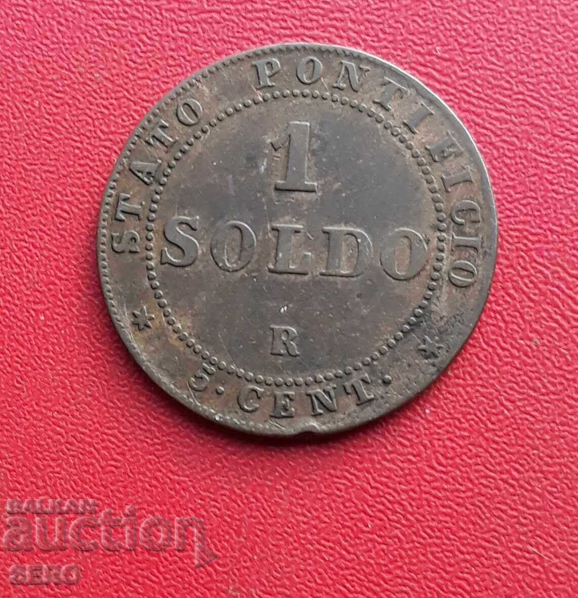 Vatican - 1 Soldo / 5 Centesimi / 1867