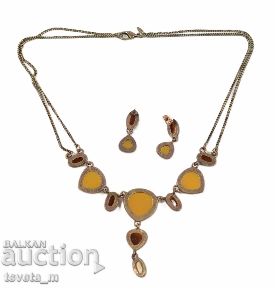 Аукцион Винтидж колие гердан  с обици