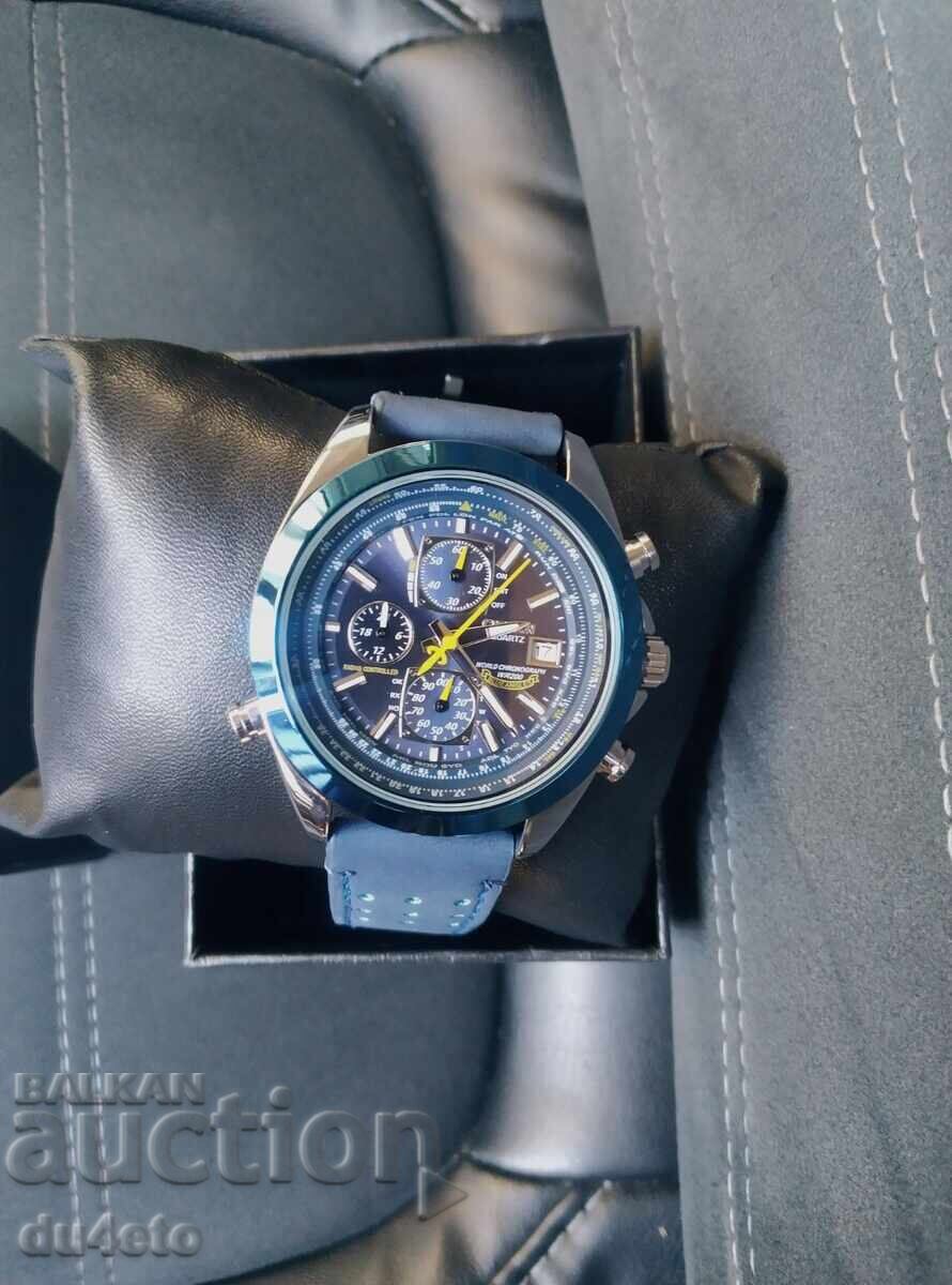 Мъжки ръчен Часовник Citizen Blue Angels World Chronograph д - 7 Мъжки ръчен Часовник Citizen Blue Angels World Chronograph д - 7