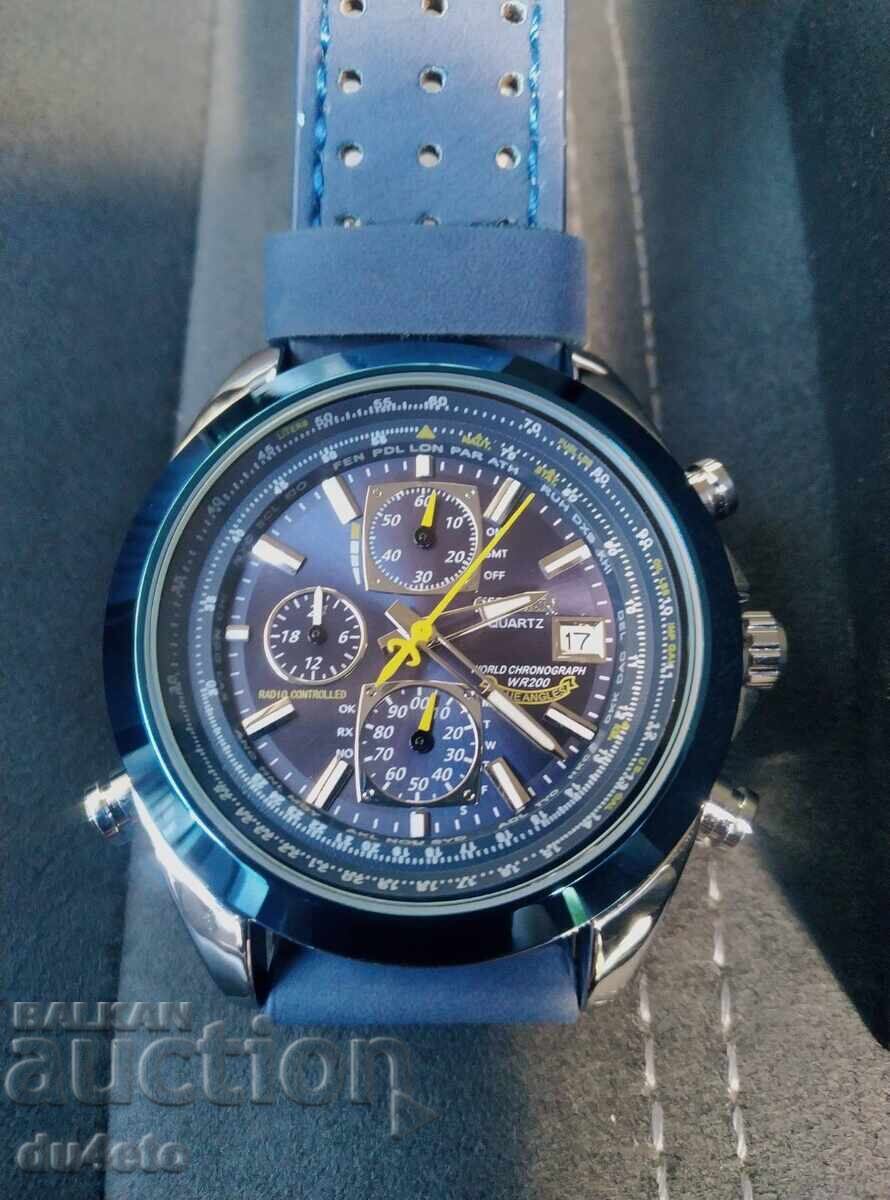 Мъжки ръчен Часовник Citizen Blue Angels World Chronograph д Мъжки ръчен Часовник Citizen Blue Angels World Chronograph д
