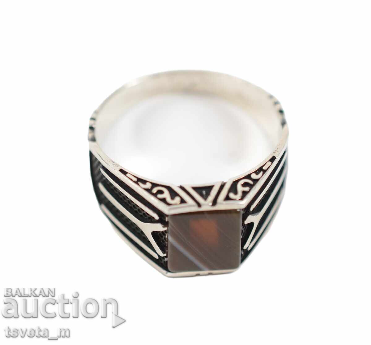 Inel argint bărbați cu jasp - nou - 7
