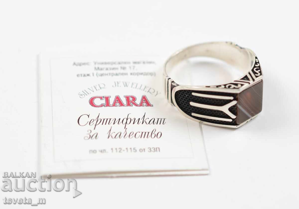 Inel argint bărbați cu jasp - nou