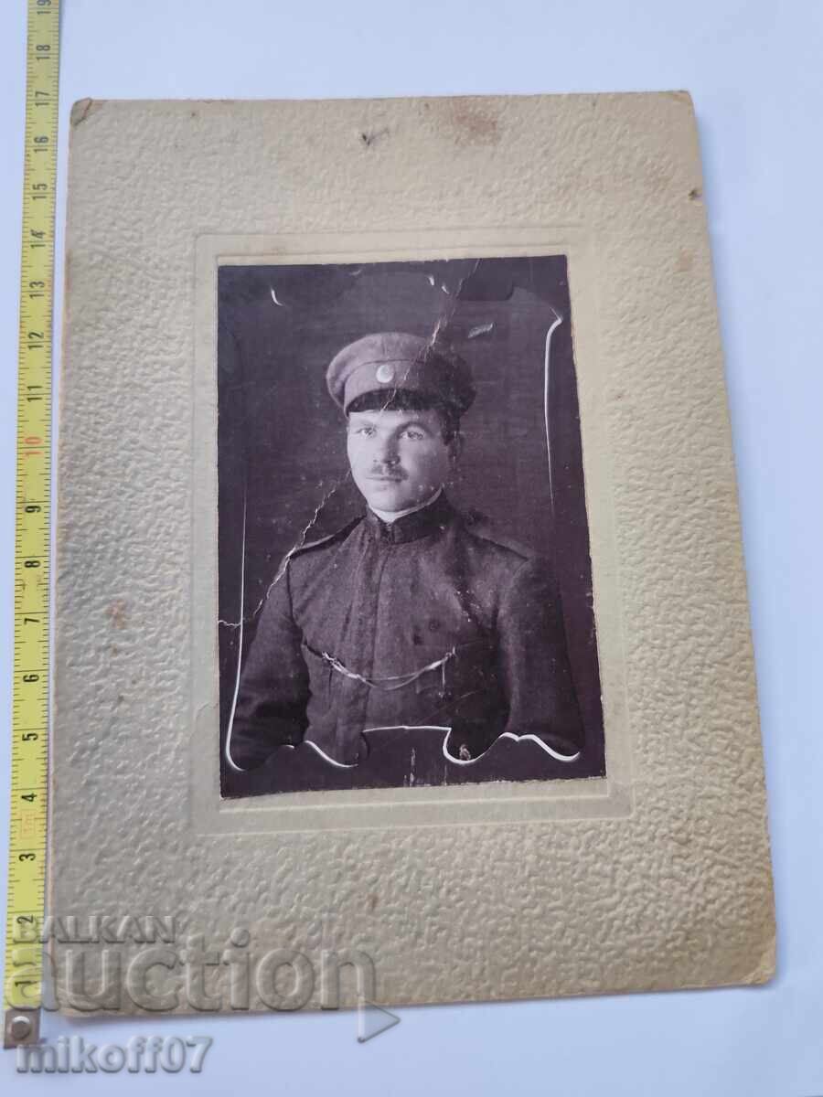 Fotografie pe carton, Ivan Nikolov, Târnovo, 1916. Soldat