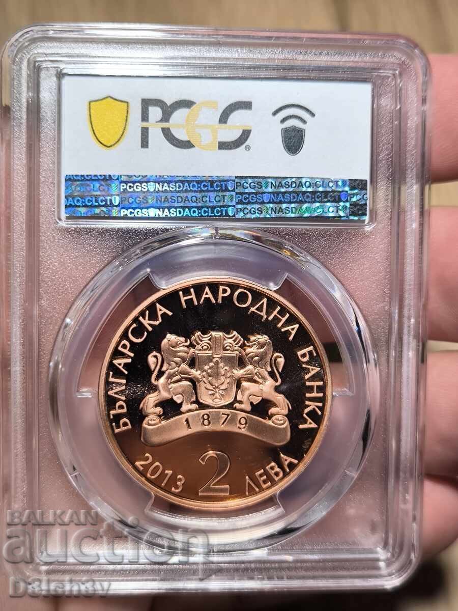 2 leva 2013 Zlatyu Boyadzhiev * PCGS ⭐ PR 68 DCAM cu preț € 100.00 | 195.58 BGN