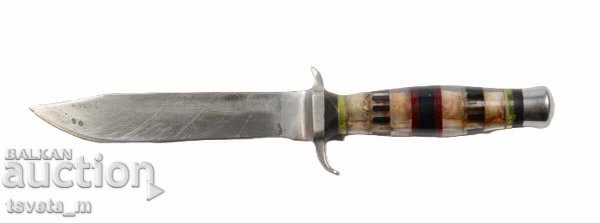 Аукцион Старинен нож с кожена кания