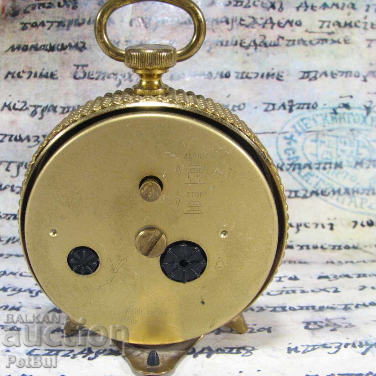 Licitație Ceas deșteptător mic, vechi, Ceas de călătorie, WEHRLE Germania Licitație Ceas deșteptător mic, vechi, Ceas de călătorie, WEHRLE Germania