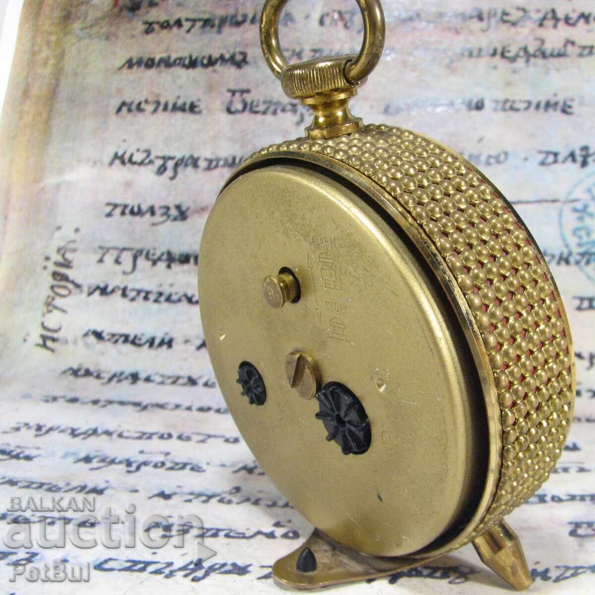 Livrarea Ceas deșteptător mic, vechi, Ceas de călătorie, WEHRLE Germania Livrarea Ceas deșteptător mic, vechi, Ceas de călătorie, WEHRLE Germania