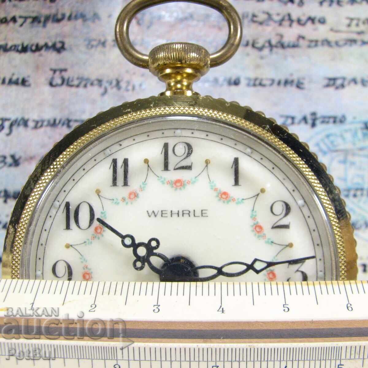 Ceas deșteptător mic, vechi, Ceas de călătorie, WEHRLE Germania - 7 Ceas deșteptător mic, vechi, Ceas de călătorie, WEHRLE Germania - 7