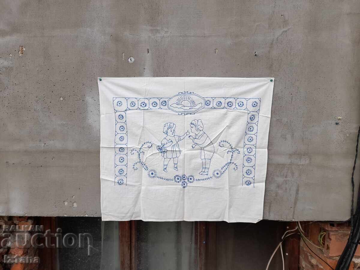 Antique embroidered carpet, wall covering