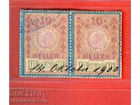 ΑΥΣΤΡΙΑ - ΓΡΑΜΜΑΤΟΣΗΜΑ - ΓΡΑΜΜΑΤΟΣΗΜΟ 2 x 10 Χάλερ - 1898