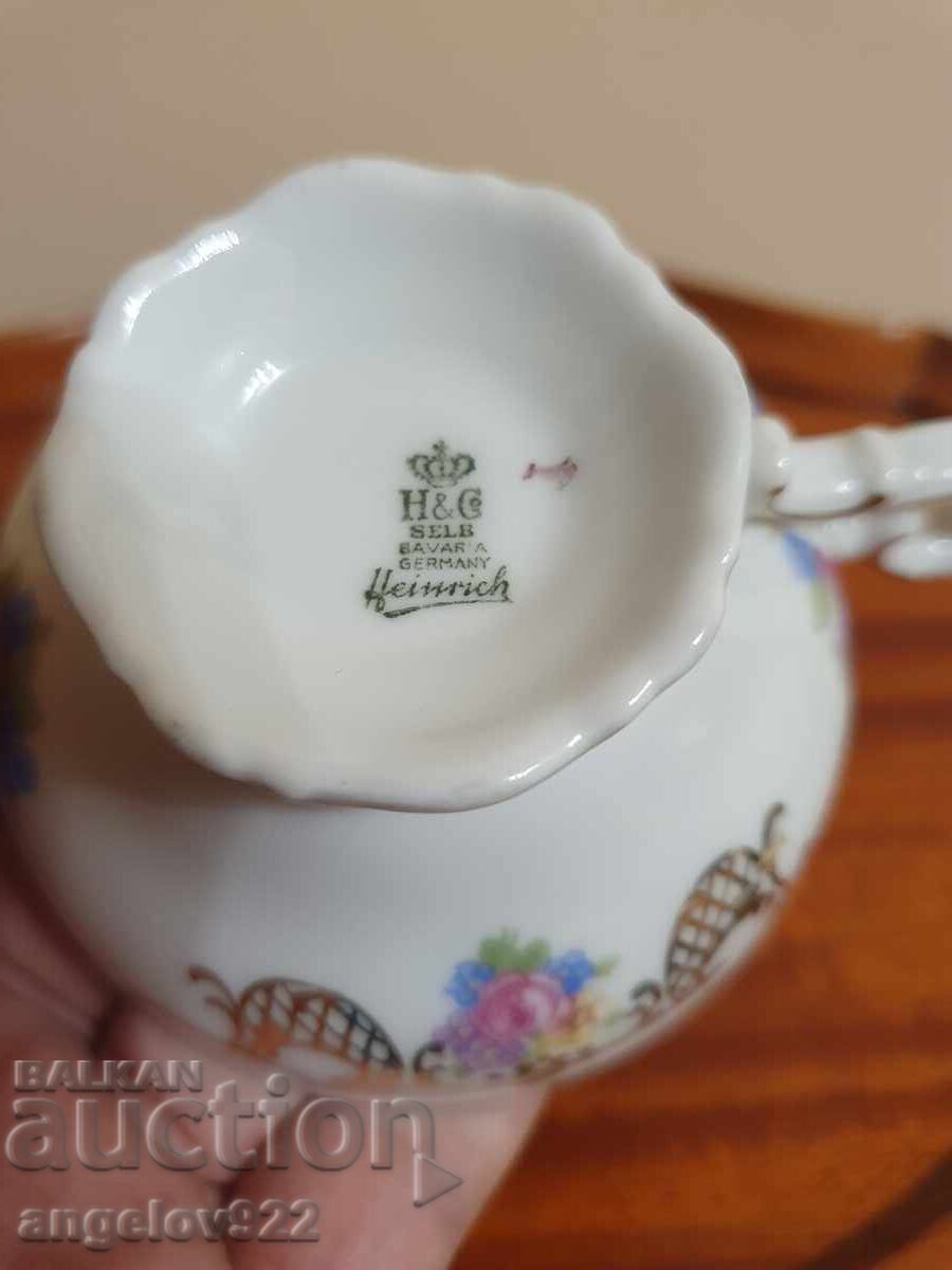 Баварски порцеланов сервиз за кафе H&B HEINRICH - 7