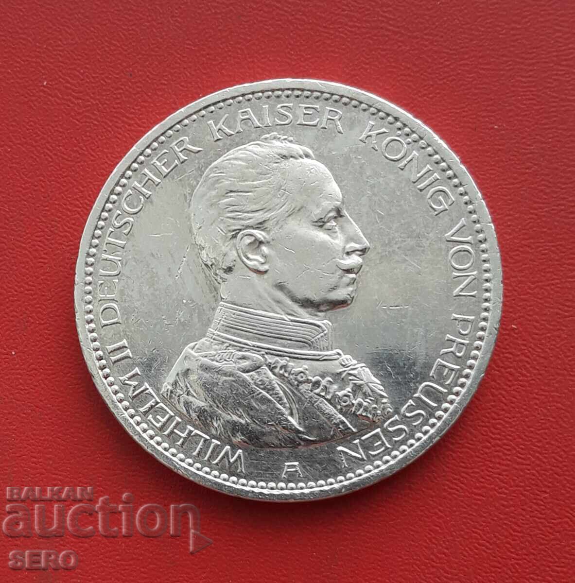 Германия-Прусия-5 марки 1913-Вилхелм II с цена € 75.00 | 146.69 лв.