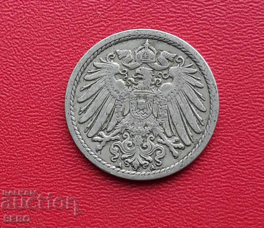 Germany-5 pfennig 1906 A-Berlin with price € 0.50 | 0.98 BGN
