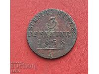 Германия-Прусия-3 пфенига 1838 А-Берлин-рядка година