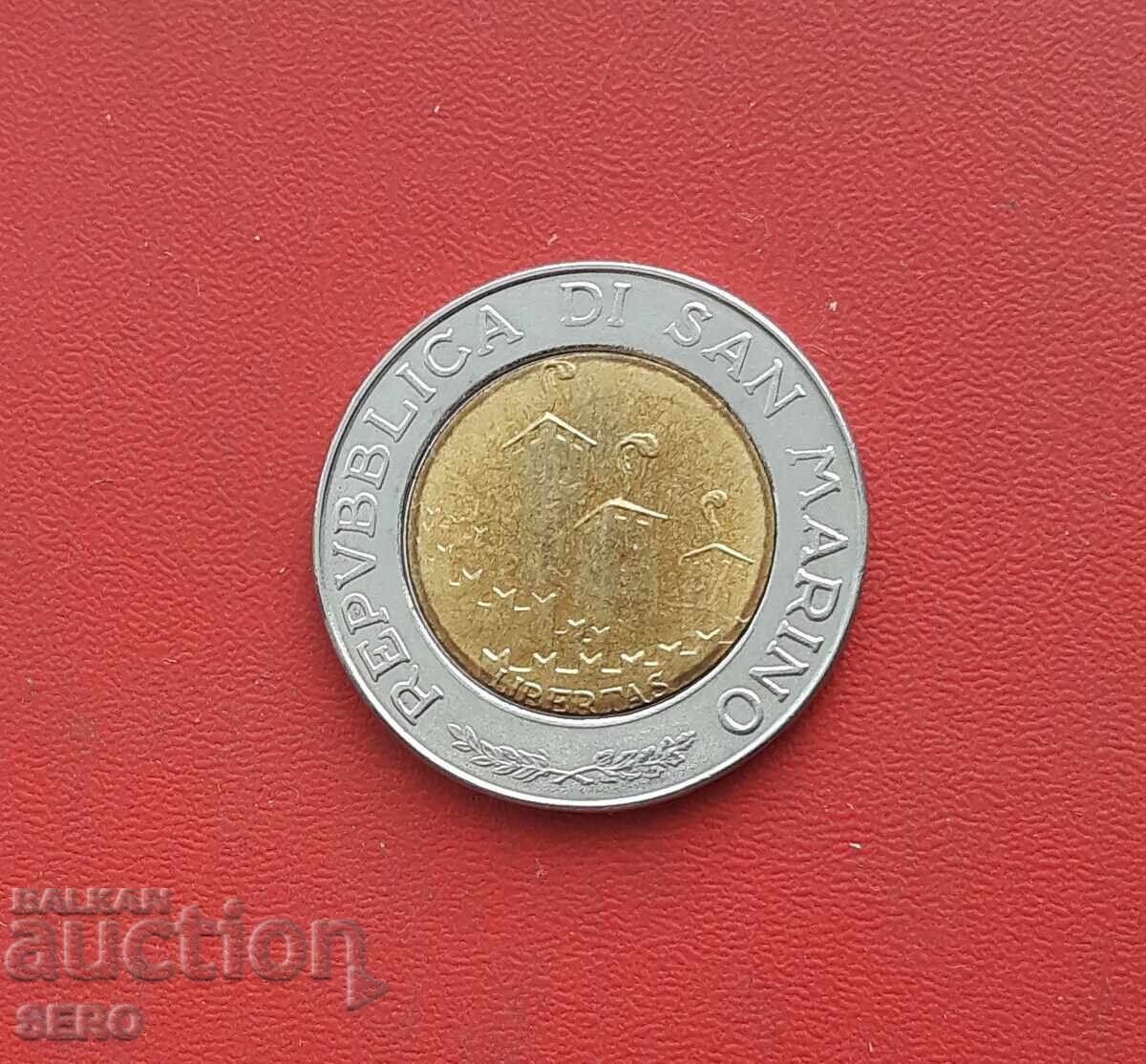 San Marino - 500 lire 1993 cu preț € 1.55 | 3.03 BGN San Marino - 500 lire 1993 cu preț € 1.55 | 3.03 BGN