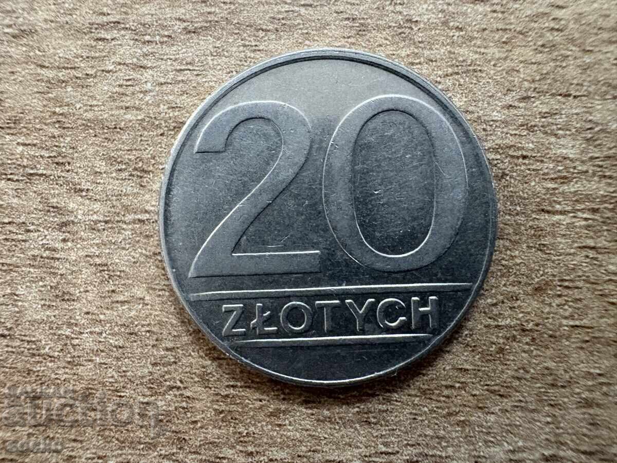 Πολωνία - 20 ζλότι (1989)