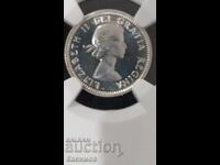 Сертифицирана сребърна монета от Канада 10 Цента 1964 г. NGC