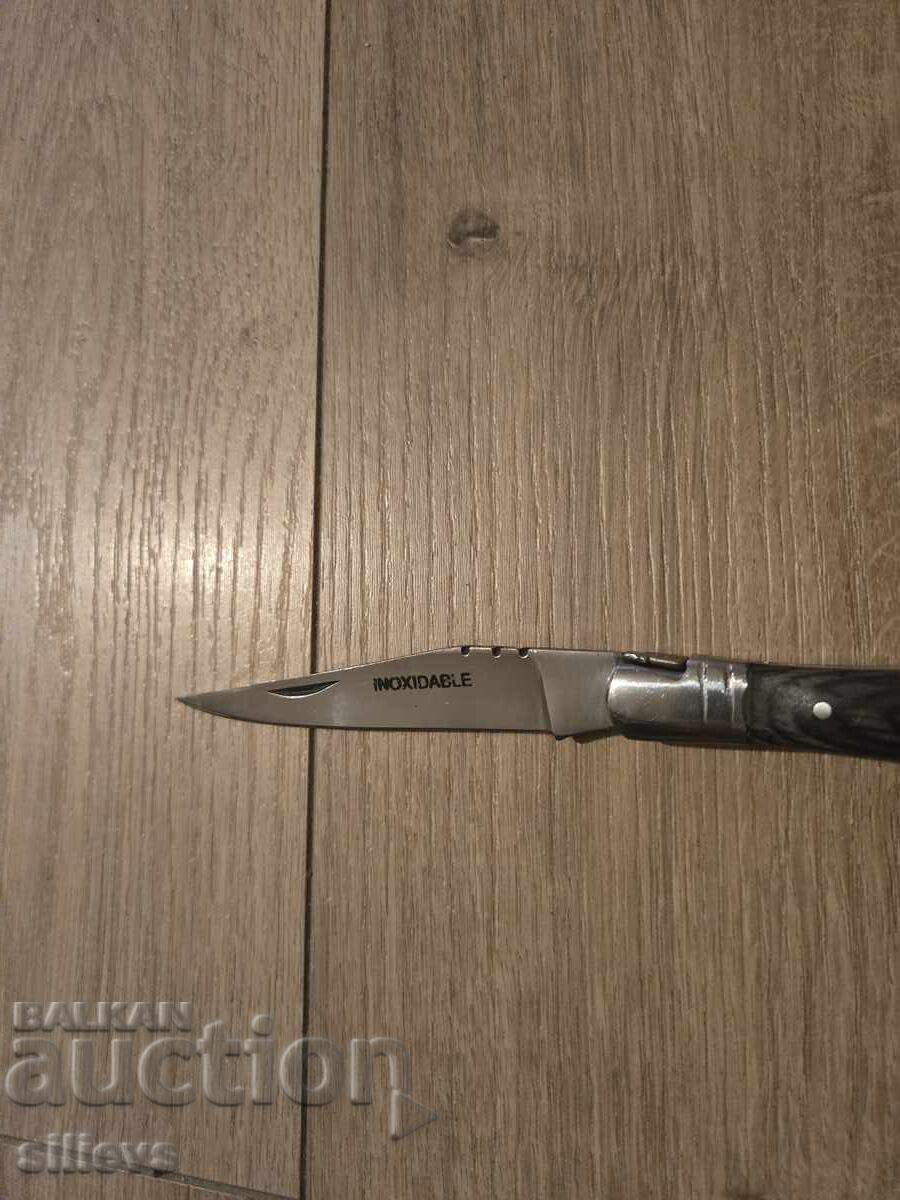 Δημοπρασία Αναδιπλούμενο μαχαίρι με τιρμπουσόν inoxidable