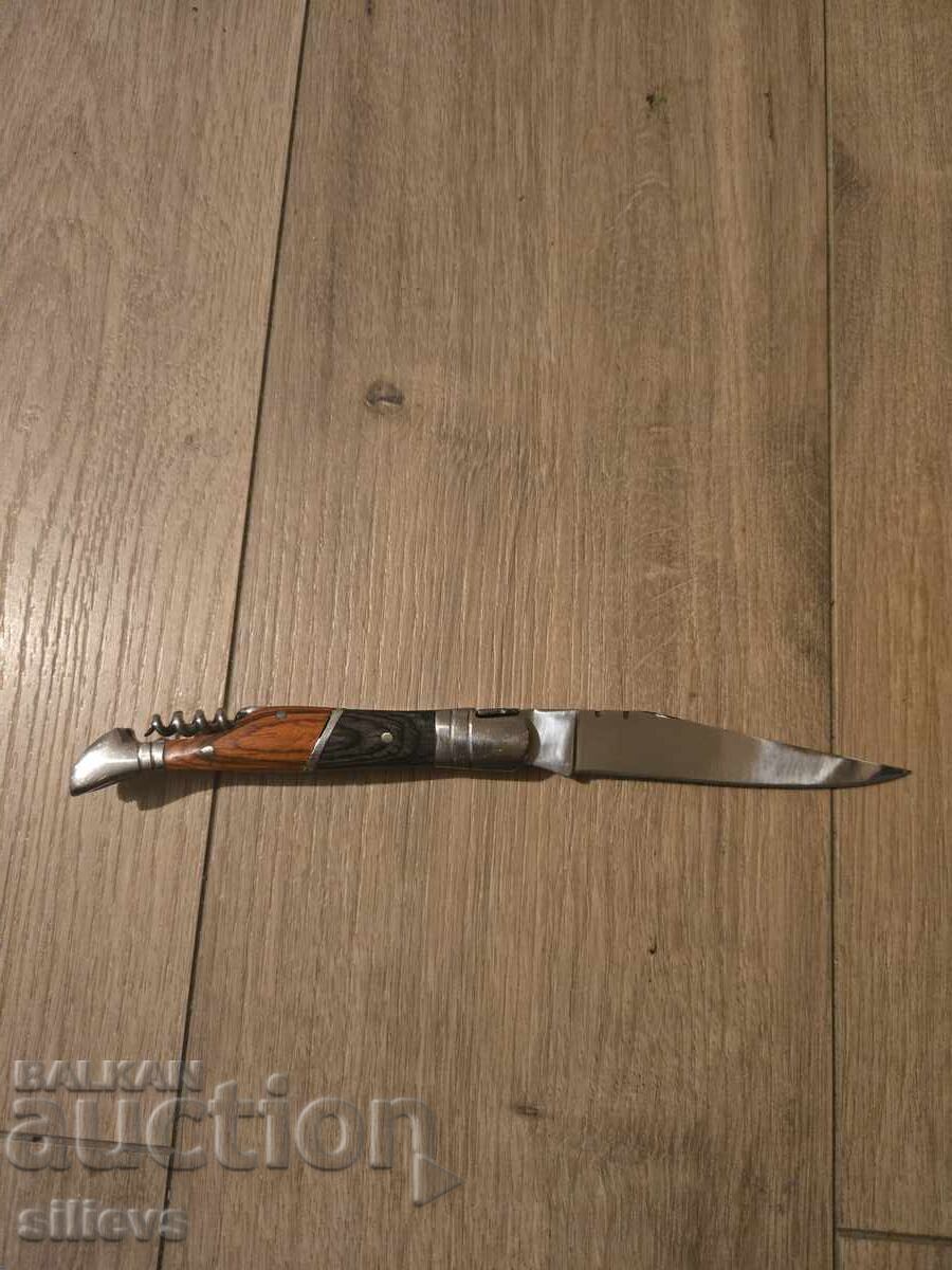 Παράδοση Αναδιπλούμενο μαχαίρι με τιρμπουσόν inoxidable