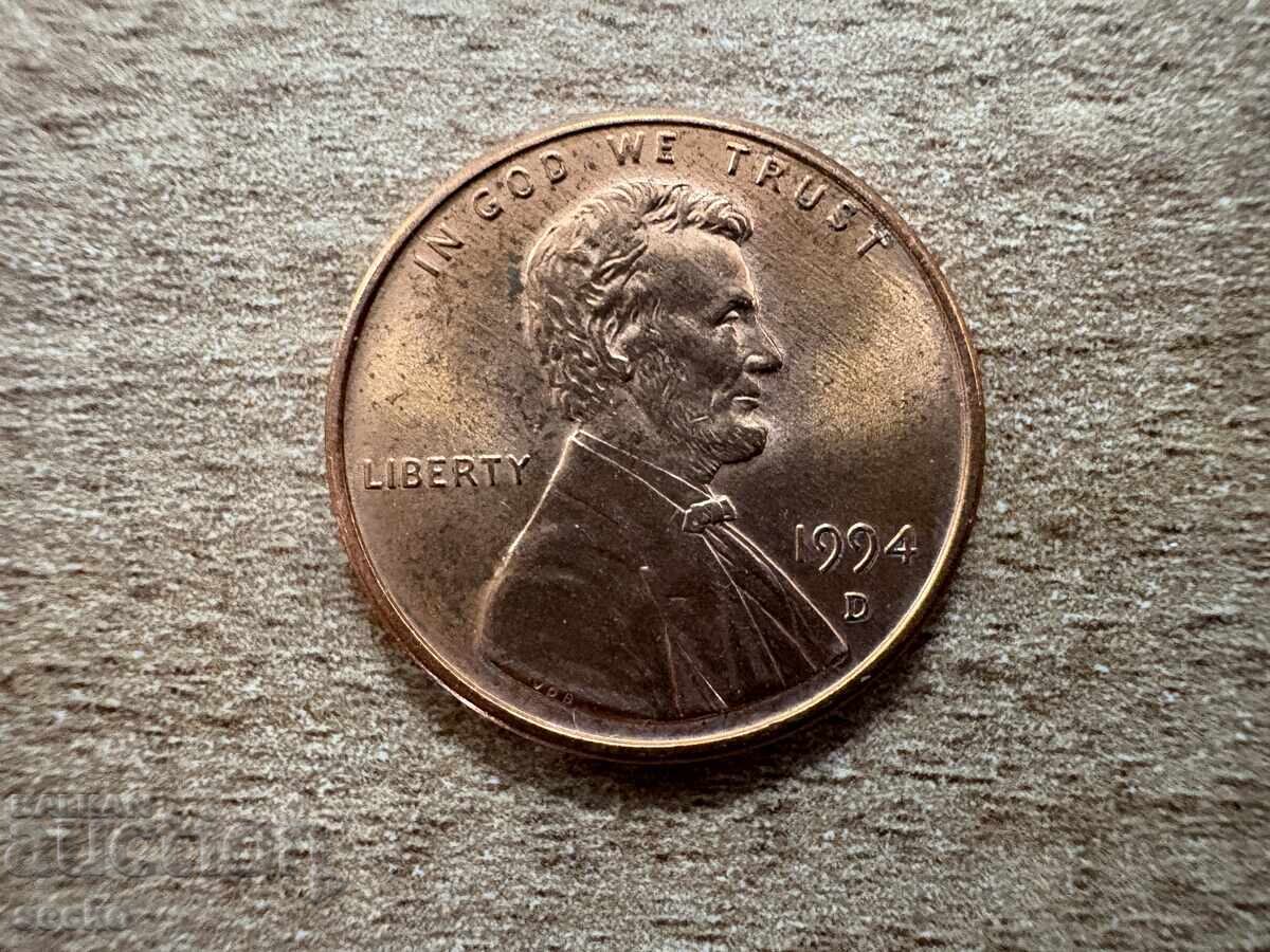 ΗΠΑ - 1 σεντ (1994) - D με τιμή € 0.08 | 0.16 BGN ΗΠΑ - 1 σεντ (1994) - D με τιμή € 0.08 | 0.16 BGN