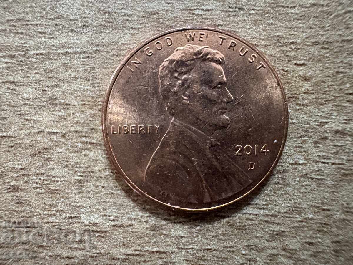 USA - 1 Cent (2014) - D with price € 0.08 | 0.16 BGN