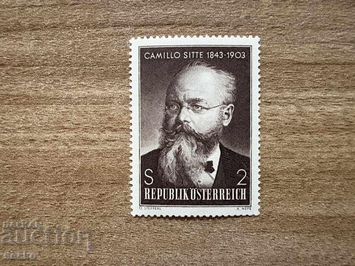 Austria - 125 g. de la nașterea lui Camillo Sitte (1968) MNH Austria - 125 g. de la nașterea lui Camillo Sitte (1968) MNH