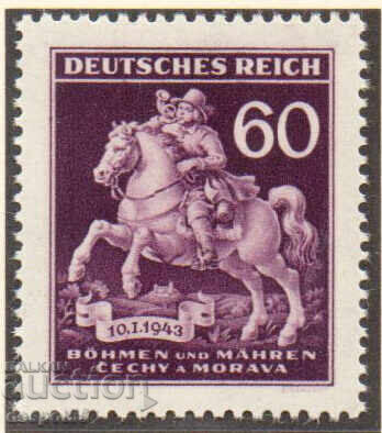 1943. Βοημία και Μοραβία. Ημέρα της γραμματόσημου 1943. Βοημία και Μοραβία. Ημέρα της γραμματόσημου