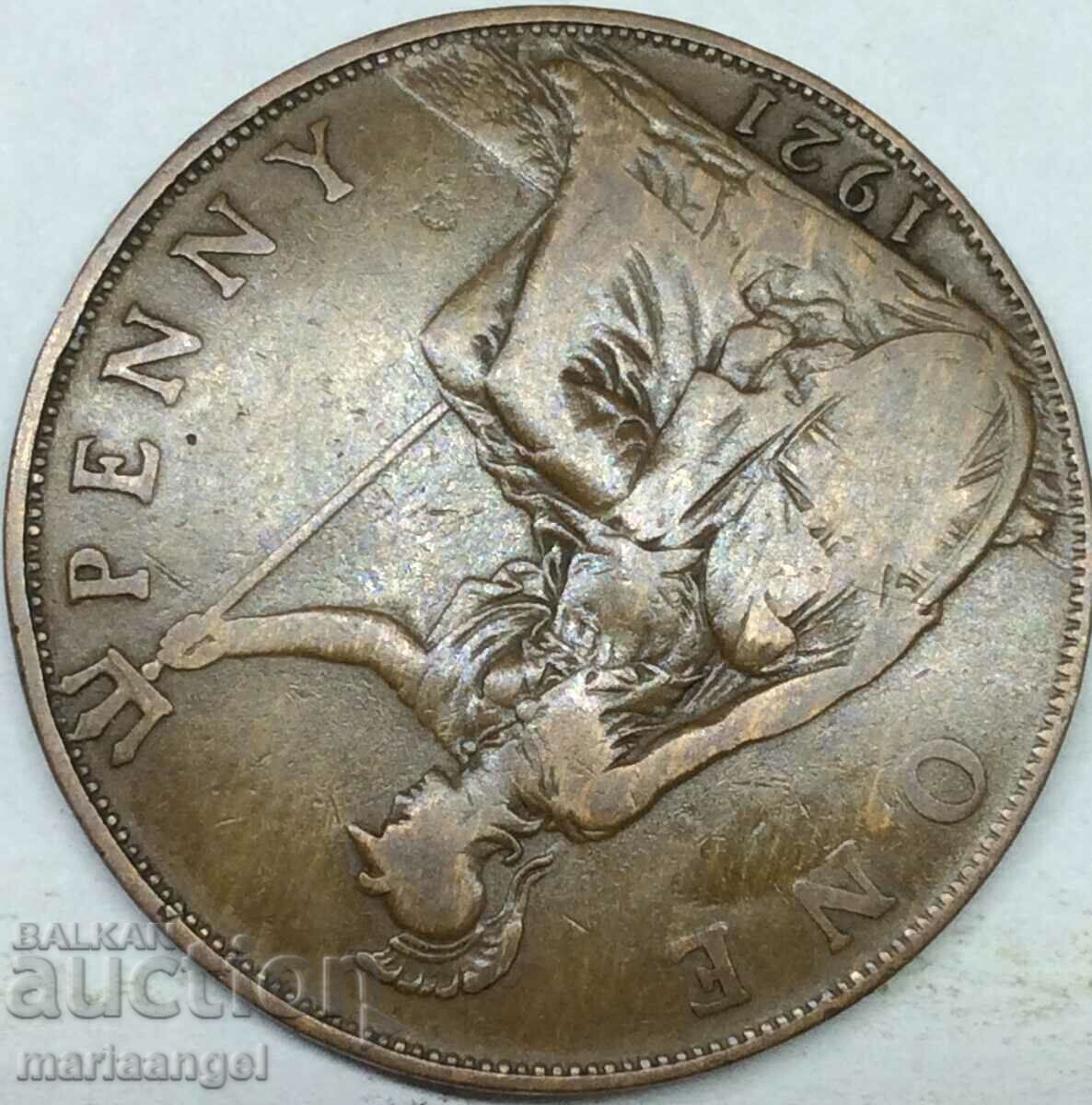 Δημοπρασία Μεγάλη Βρετανία 1 Penny 1921 30mm George 6 Bronze Δημοπρασία Μεγάλη Βρετανία 1 Penny 1921 30mm George 6 Bronze
