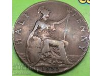 Μεγάλη Βρετανία 1/2 Πένυ 1922 Χάλκινο