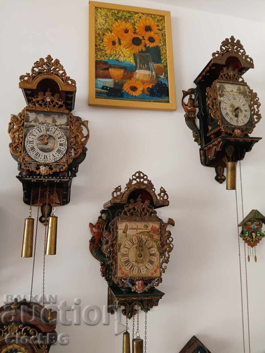 3 Ρολόγια τοίχου καρέκλας φριζιανά 3 Ρολόγια τοίχου καρέκλας φριζιανά