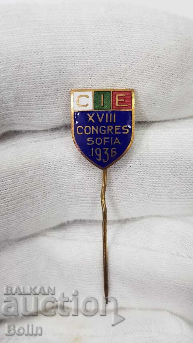 Semn regal rar, insignă "CIE" - XIII-lea Congres Sofia 1936 cu preț € 85.00 | 166.25 BGN Semn regal rar, insignă "CIE" - XIII-lea Congres Sofia 1936 cu preț € 85.00 | 166.25 BGN