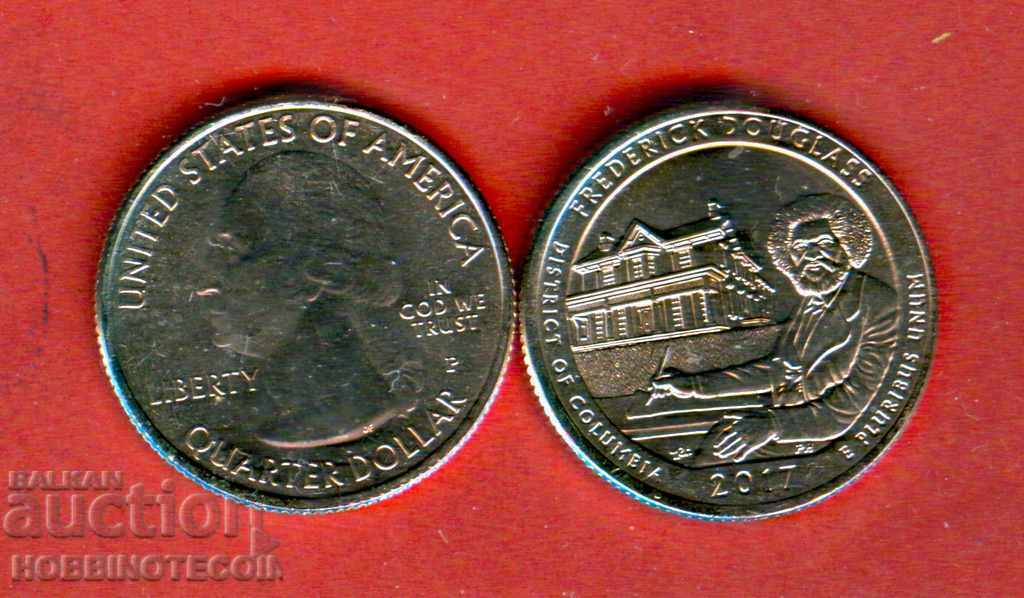 САЩ USA 25 cent емисия issue 2017 - P Frederick Douglass UNC