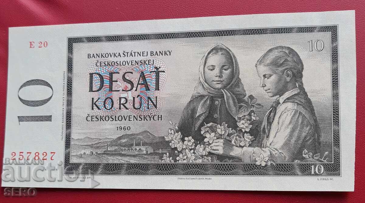 Банкнота-Чехословакия-10 крони 1960 Банкнота-Чехословакия-10 крони 1960
