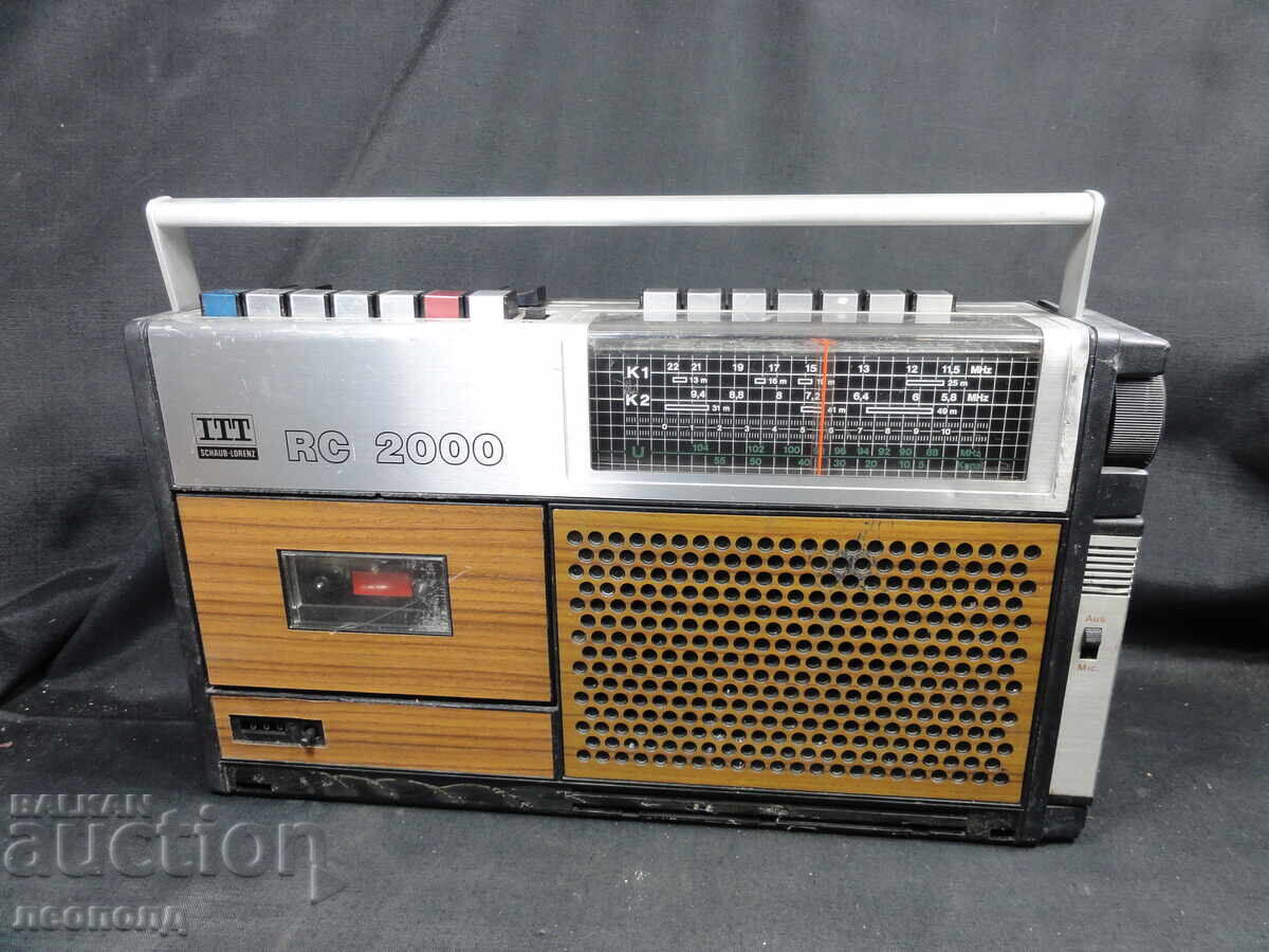 BZC STAR RETRO TRANSISTOR RADIO CASSETTE RECORDER ITT RC 2000