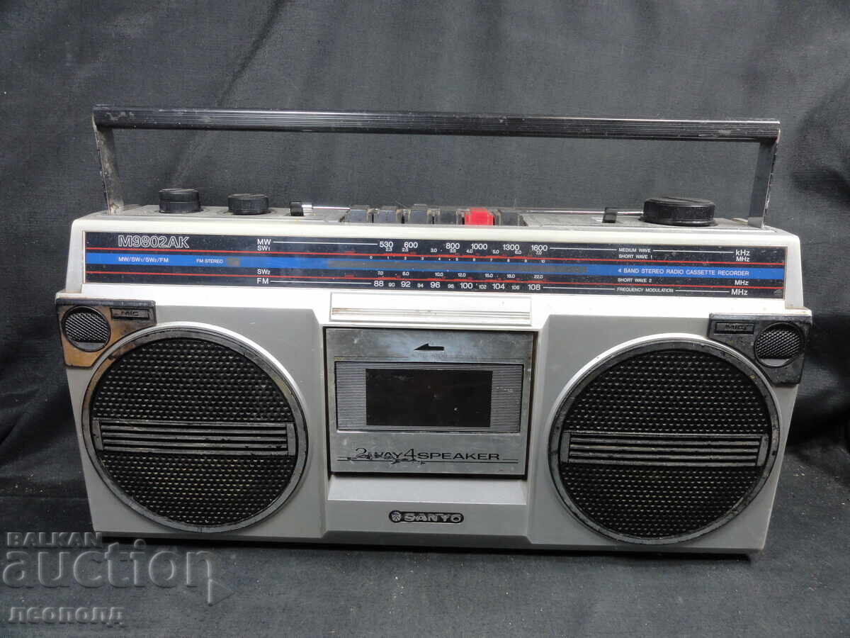 BZTS ΣΤΑΡ ΡΕΤΡΟ ΤΡΑΝΖΙΣΤΟΡ ΡΑΔΙΟ ΚΑΣΕΤΟΦΩΝΟ SANYO M 9802AK BZTS ΣΤΑΡ ΡΕΤΡΟ ΤΡΑΝΖΙΣΤΟΡ ΡΑΔΙΟ ΚΑΣΕΤΟΦΩΝΟ SANYO M 9802AK