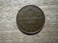 Италия - 1 чентезимo (1900)
