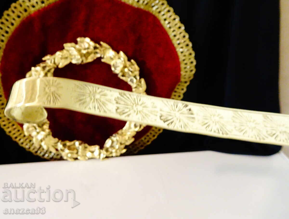 Auction  Bronze ladle 500 ml, gold plating