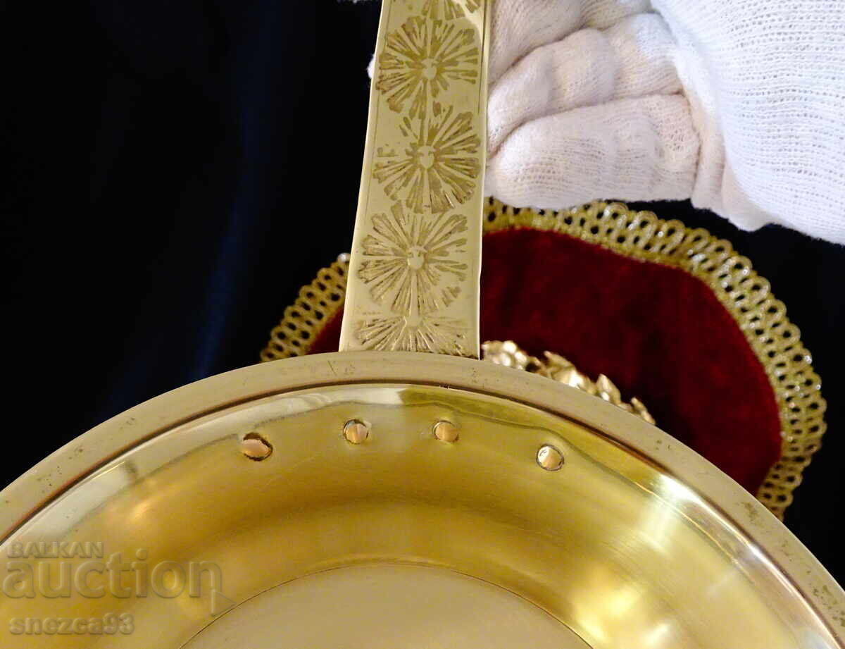 Bronze ladle 500 ml, gold plating - 5