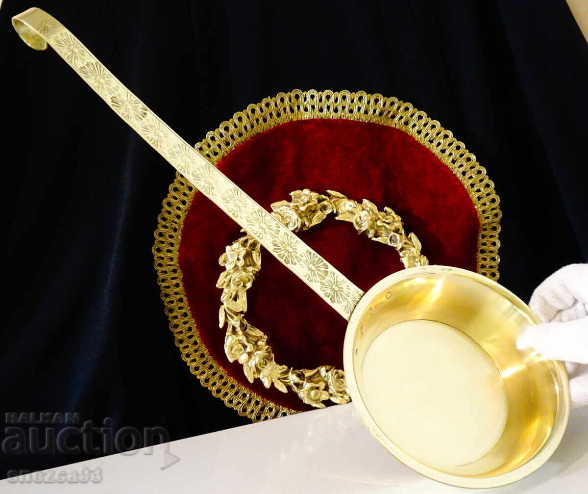 Bronze ladle 500 ml, gold plating