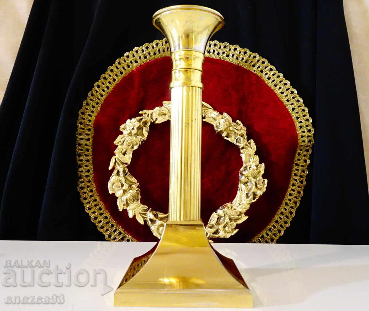 Gilded bronze candlestick 22 cm, 500 g Gilded bronze candlestick 22 cm, 500 g