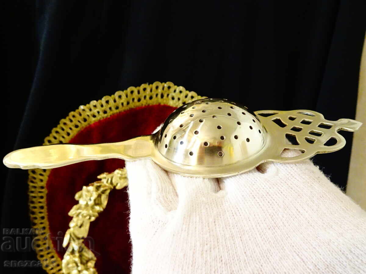 Filtru de ceai din bronz Art Nouveau - 5 Filtru de ceai din bronz Art Nouveau - 5