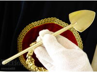 Бронзова лопата,градинарски инструмент за саксии,сукуленти.