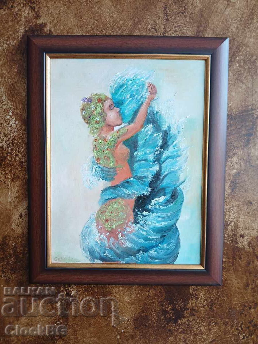 2 Oil paintings, linen, framed 2 Oil paintings, linen, framed