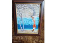 2 Oil paintings, linen, framed