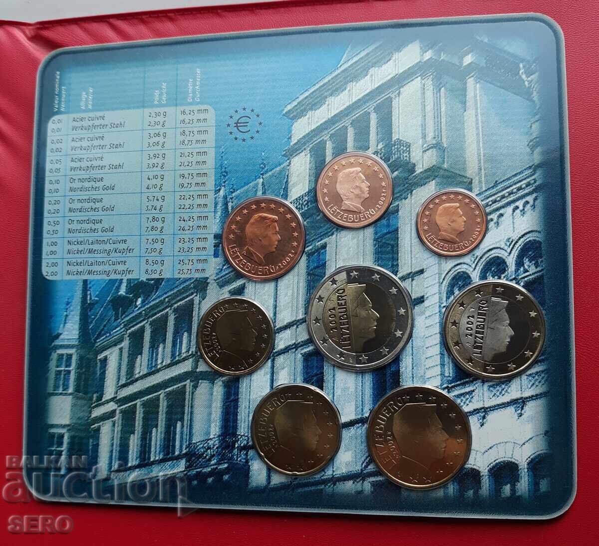 Luxembourg - SET 2002 from 8 Euro coins with price € 17.00 | 33.25 BGN