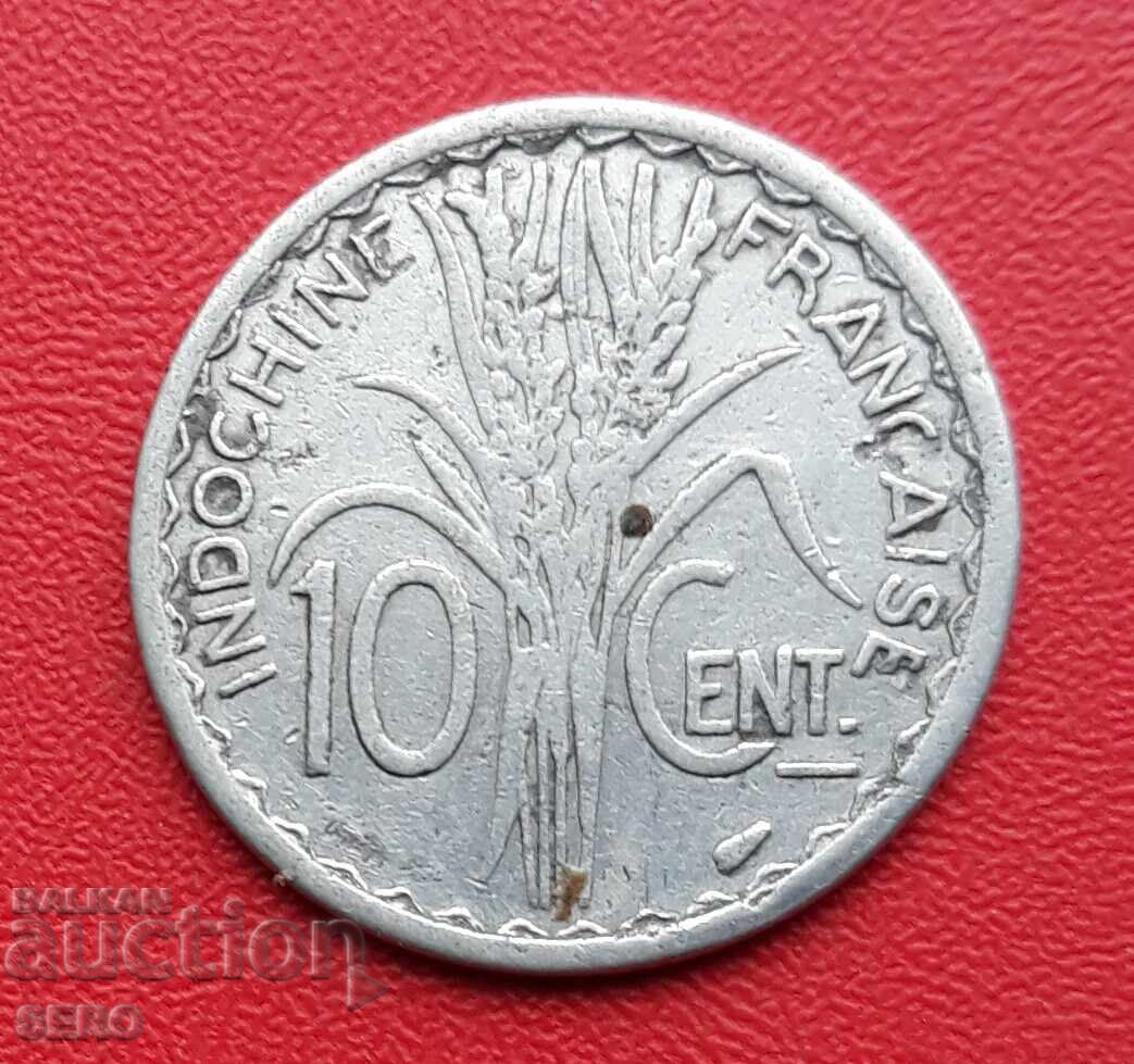 Френски Индокитай-10 цента 1945 Френски Индокитай-10 цента 1945